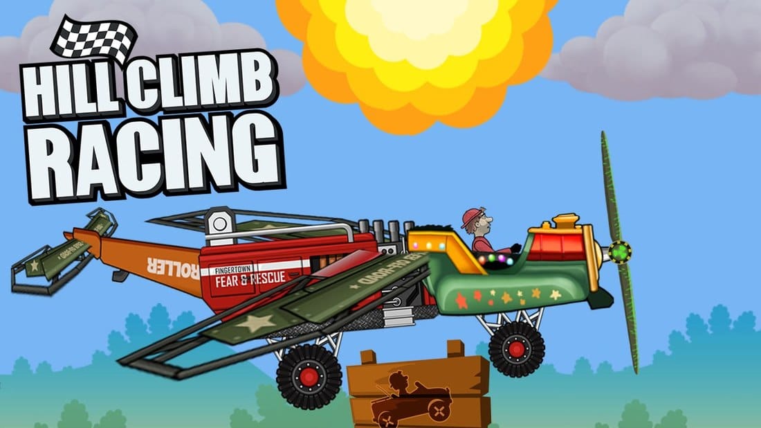 hill climb racing game records which car on which track